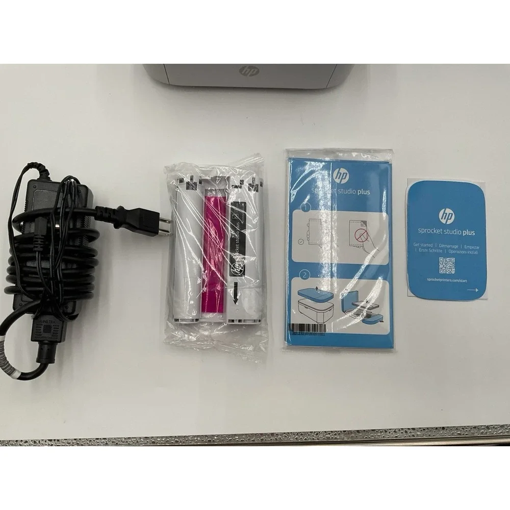 HP Sprocket Studio Plus Wireless Photo Printer White HPISPS4X6 With Carrying Bag
